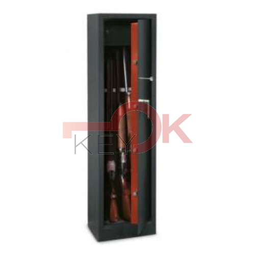 TECHNOMAX - TCH/4 - PORTAFUCILI A DIGITALE PER 5 ARMI CON TESORETTO 1380x315x220