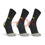 CALZA THERMO WORK HALF-CUT 3 PAIRS BLACK MELANGE MIS.L-XL