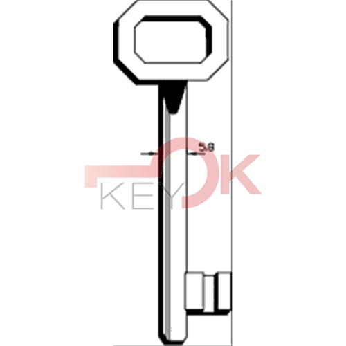 ERREBI - MP27P3 - PER SERRATURE INFILARE TIPO PATENT - 703-ACC