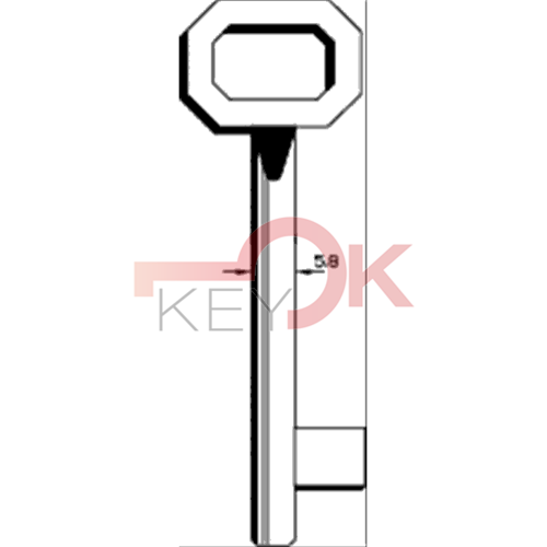 ERREBI - PP27GS - PASSEPARTOUT SX 18MM NICHELATO PER TIPO PATENT - 713-OTT