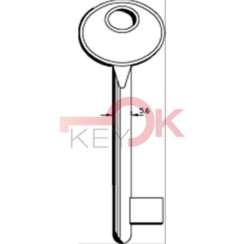 ERREBI - PP27MO - PASSEPARTOUT 16.5 MM OTTONATO PER TIPO PATENT - 713-OTT