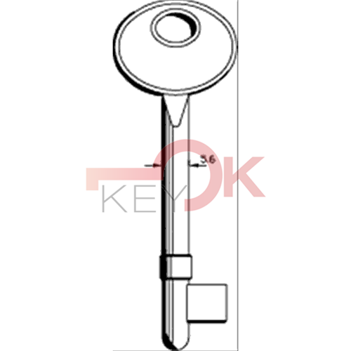 ERREBI - PP27PAO - PASSEPARTOUT 14.6 MM OTTONATO CON ANELLO PER TIPO PATENT - 713-ACC