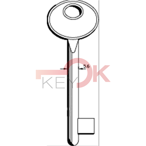 ERREBI - PP27PO - PASSEPARTOUT 14.6 MM OTTONATO PER TIPO PATENT - 713-OTT