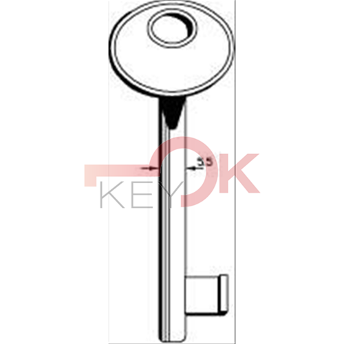 ERREBI - PP27PS - PASSEPARTOUT DX 15 MM NICHELATO PER TIPO PATENT (713-ACC)
