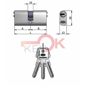 OMEC CILINDRO OVALE 30/30 - CHIAVE PUNZONATA