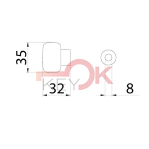 POMOLO PER CILINDRO OTTONE LUCIDO