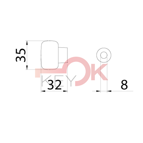 POMOLO PER CILINDRO OTTONE LUCIDO