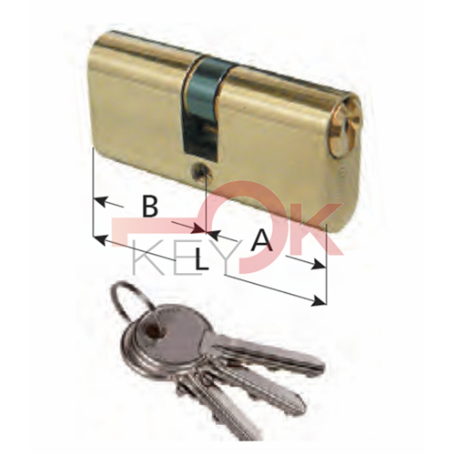 ISEO - CILINDRO OVALE OTT. 27+27 - 55083002727H