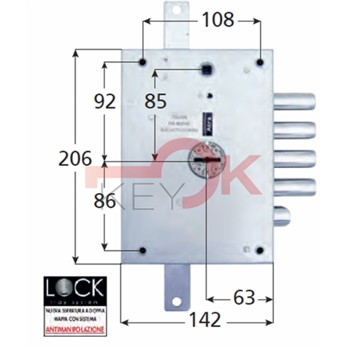 ATRA - SERR.TRIPL.PORTE BL.C/SCR.60SX - 195SER61121SE