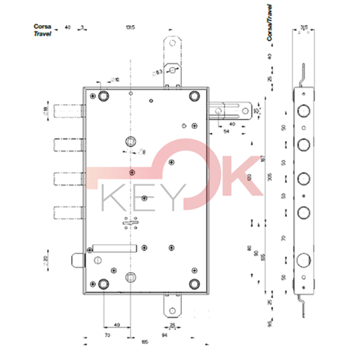 M&T - MOTTURA - SERRAT.BLIND. 40 SX TRIPL. - 70064561MSS1