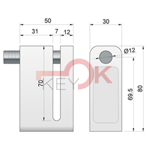 DISEC - LUCCHETTO BLOCCADISCO X MOTO - MAT. ACCIAIO INOX - FIN. CROMO SATINATO