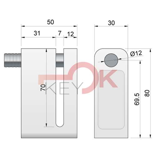 DISEC - LUCCHETTO BLOCCADISCO X MOTO - MAT. ACCIAIO INOX - FIN. CROMO SATINATO